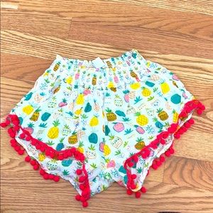 Natural Life pineapple pom pom shorts